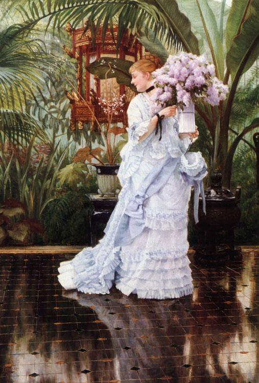 James Tissot The Bunch of Lilacs (nn01) Spain oil painting art